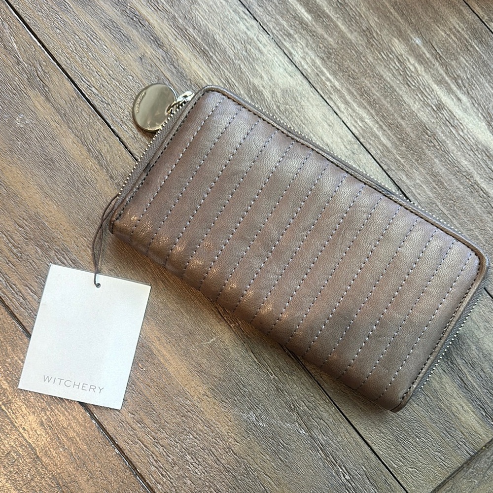 Witchery Metallic Quilted Wallet